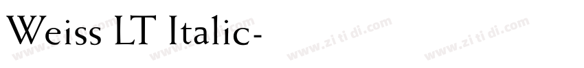 Weiss LT Italic字体转换